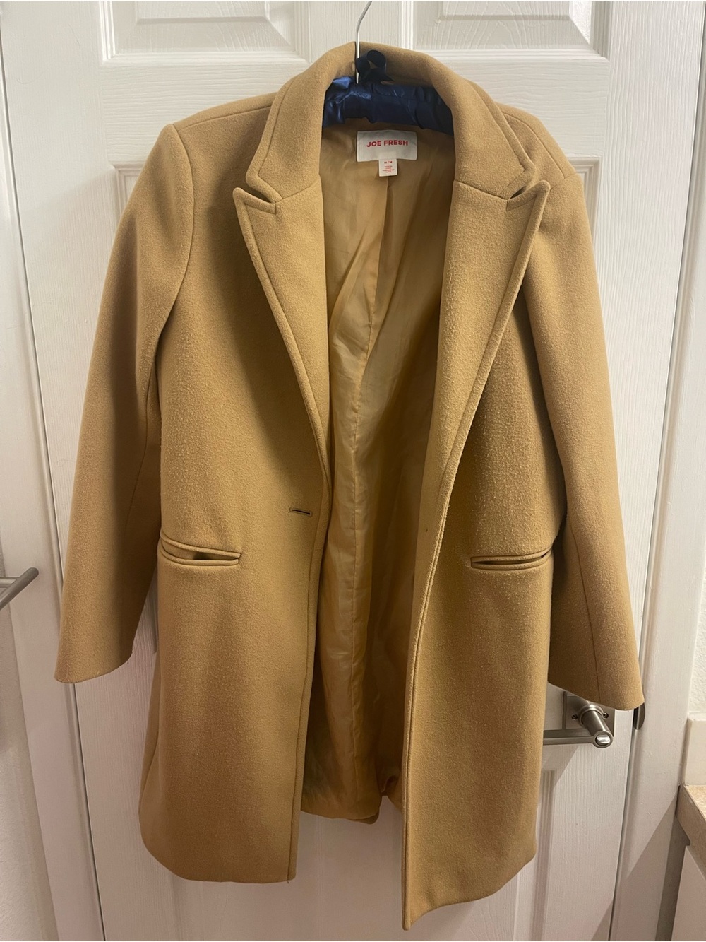 Joe Fresh Tan Single-Breasted Wool-Blend Trench Coat
